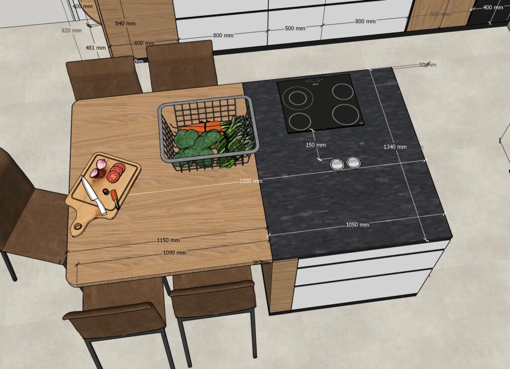 Dimensions de l'ilôt